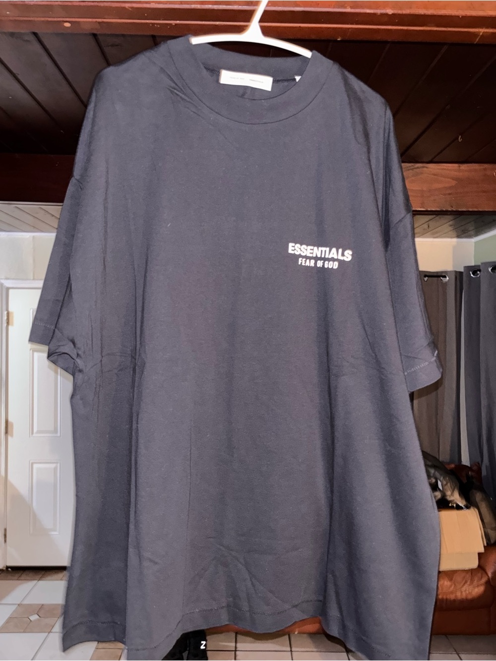 Fear Of God Essentials Black Logo Tee